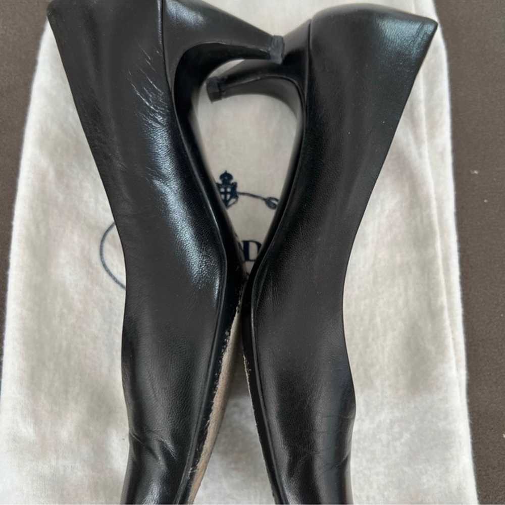 Prada black leather pumps. Size 5.5. Very gently … - image 5