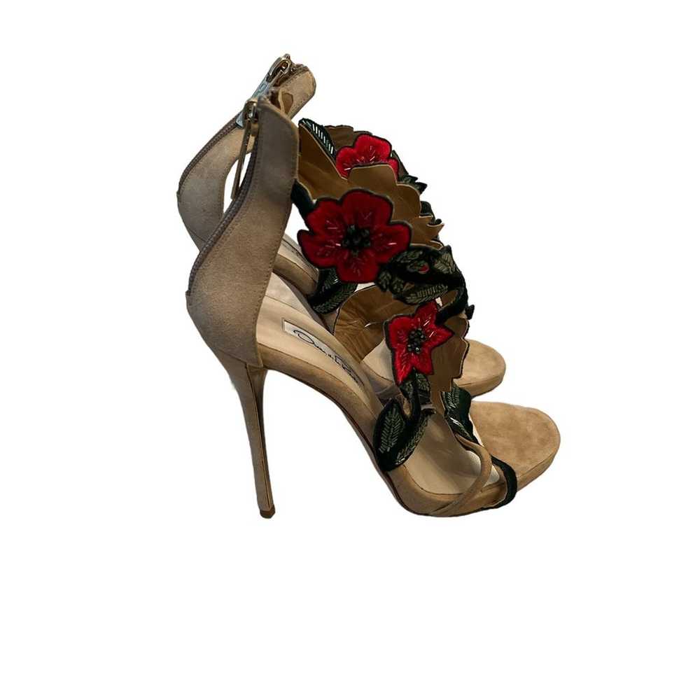 Oscar de la Renta Tatum Embellished Suede Sandals… - image 2