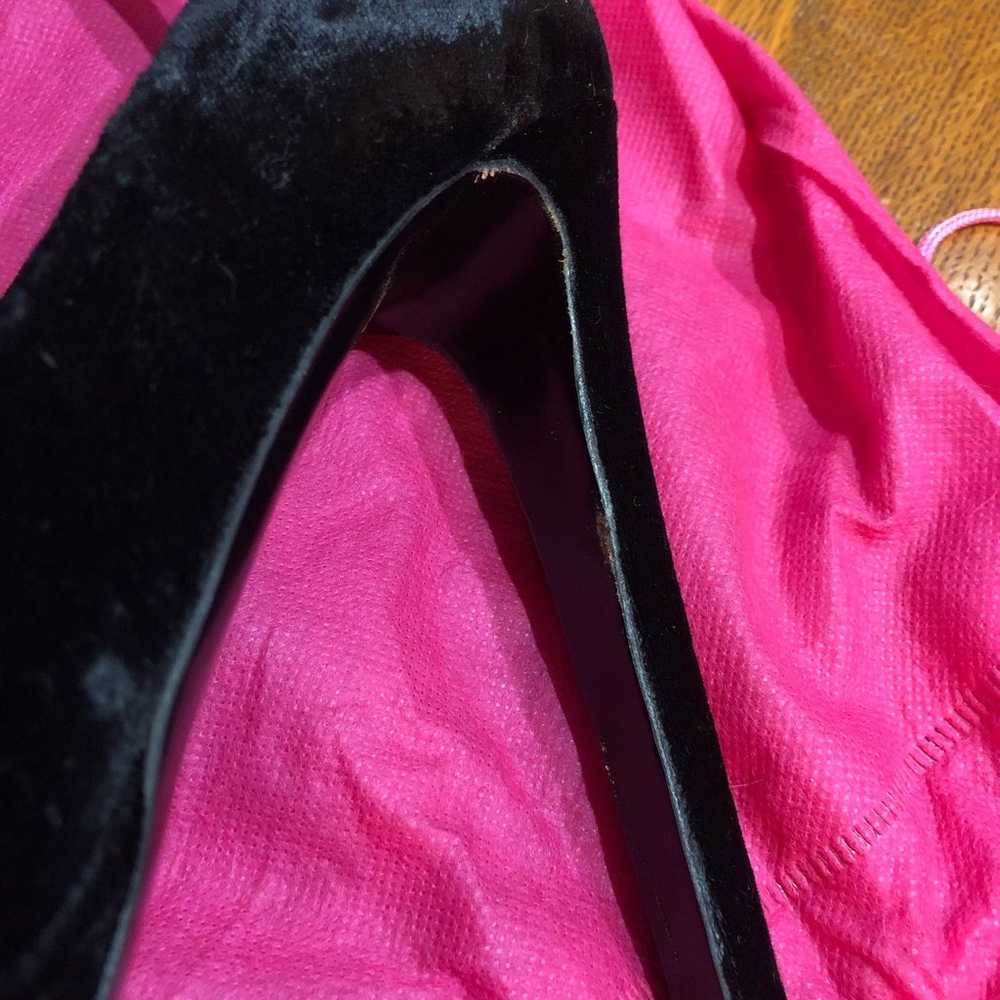 Christian Dior Velvet Peeptoe heels EUC size 38 - image 12