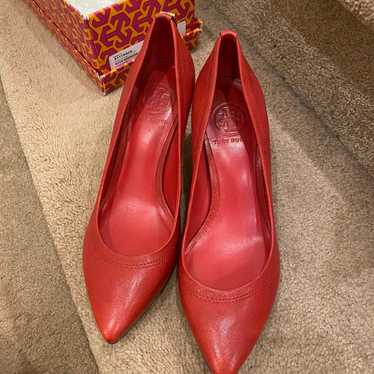 Tory Burch Red Penelope Heels - image 1