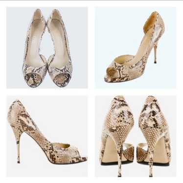 Valentino Python D’Orsay Peeptoe Shoes - image 1