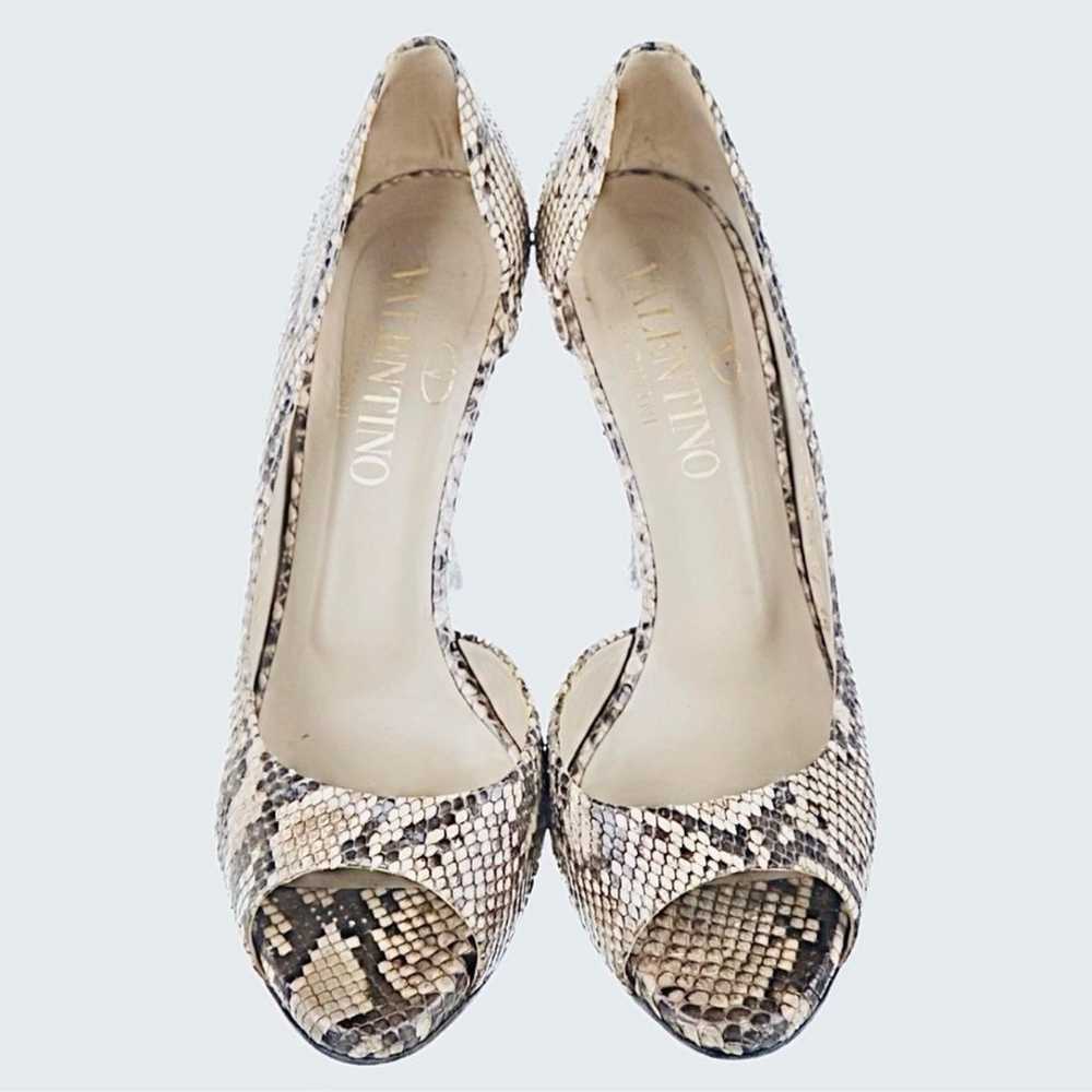 Valentino Python D’Orsay Peeptoe Shoes - image 4