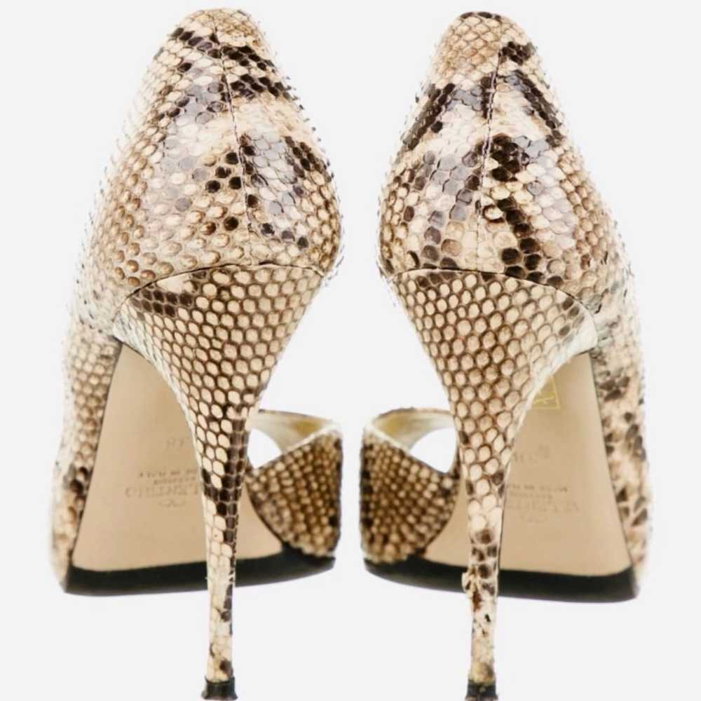 Valentino Python D’Orsay Peeptoe Shoes - image 5