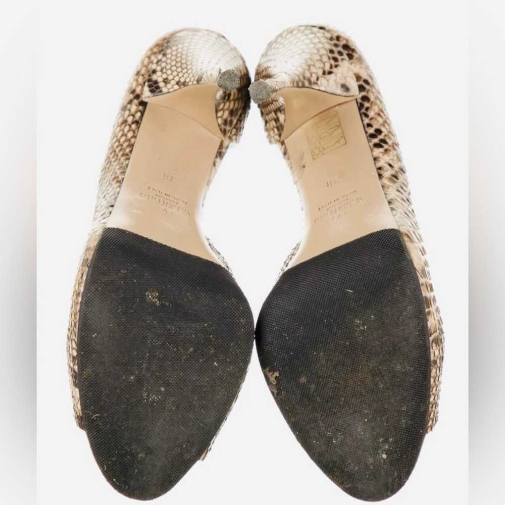Valentino Python D’Orsay Peeptoe Shoes - image 6