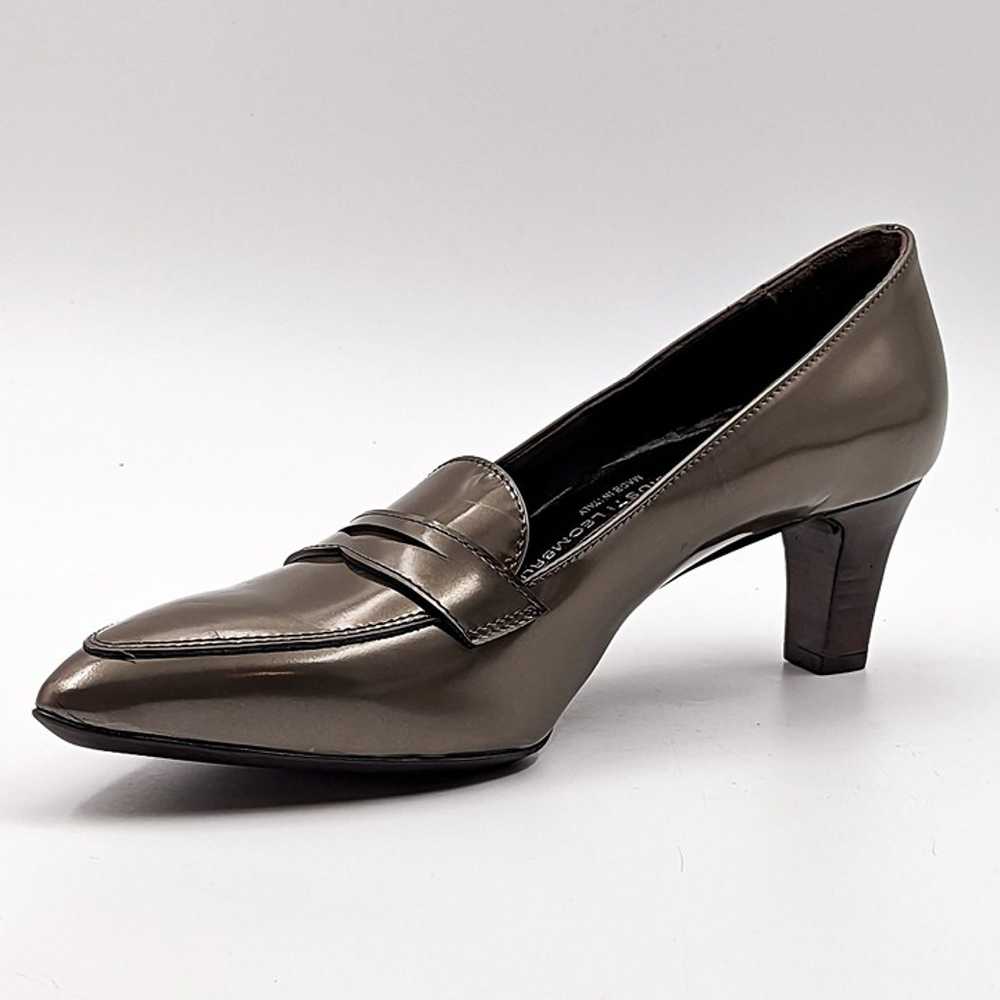 AGL Women Patent Leather Olive Green Solid Dressy… - image 5