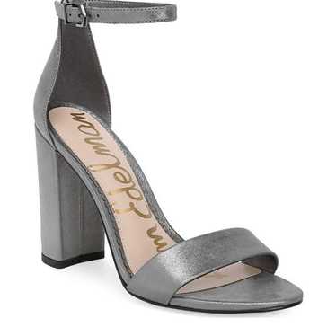 Sam Edelman| Metallic/Pewter Block Heels