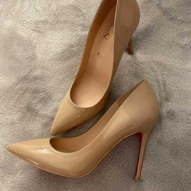 red bottom shoes nude heels - image 1
