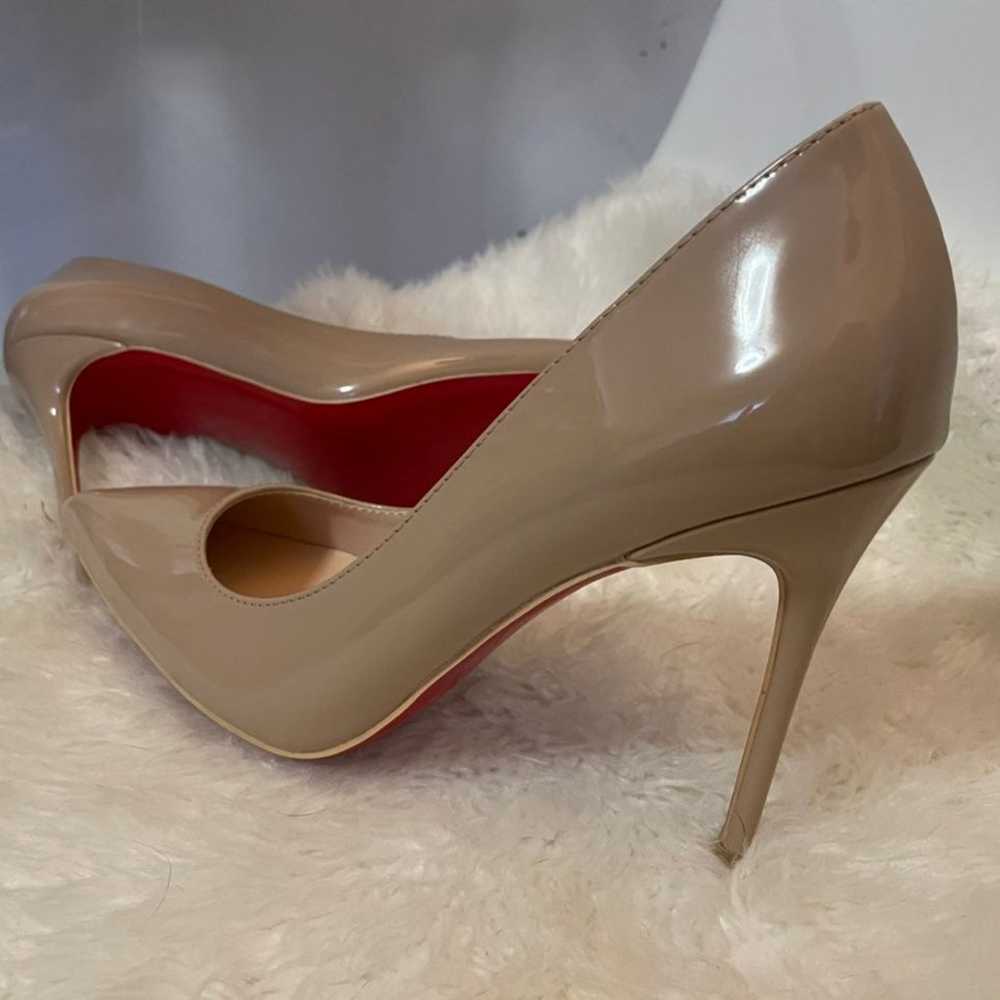 red bottom shoes nude heels - image 2