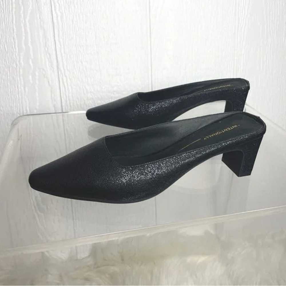 INTENTIONALLY BLANK Black Leather Slide Heel Mule… - image 3