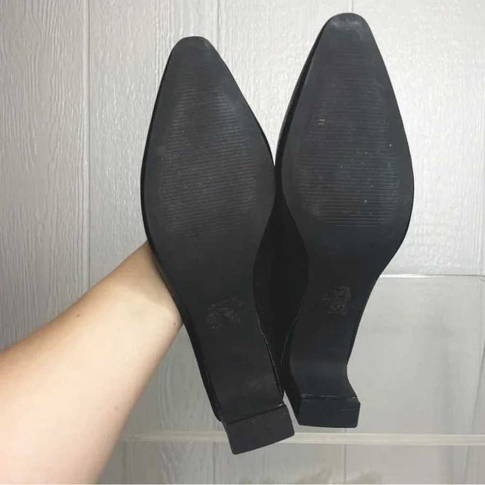 INTENTIONALLY BLANK Black Leather Slide Heel Mule… - image 7