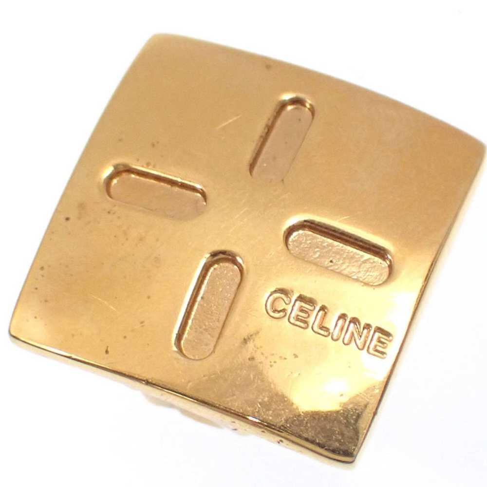 Celine CELINE Square Earrings Women's GP 23.8g Go… - image 2