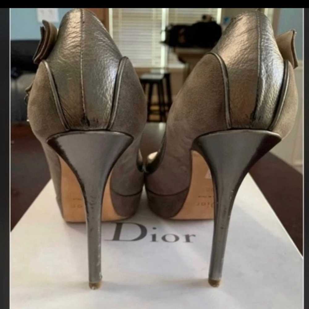 Christian Dior Heels Stiletto Authentic Suede Met… - image 10