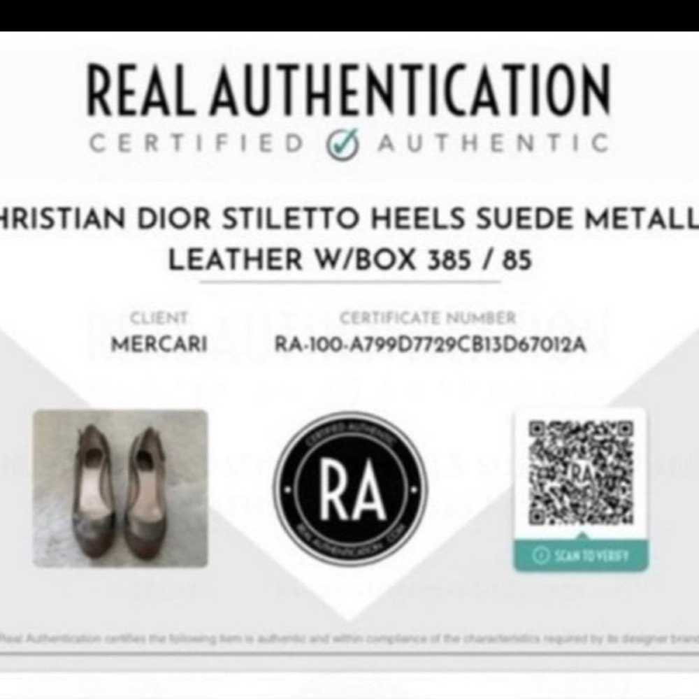 Christian Dior Heels Stiletto Authentic Suede Met… - image 3