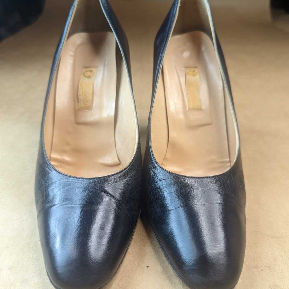 Gucci women's sz 8  Classic Navy blue leather 3.5… - image 5