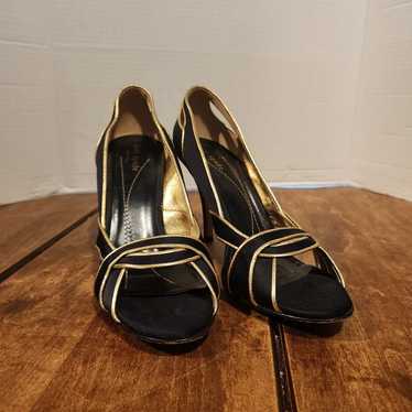 Kate Spade Black and Gold Heels - image 1