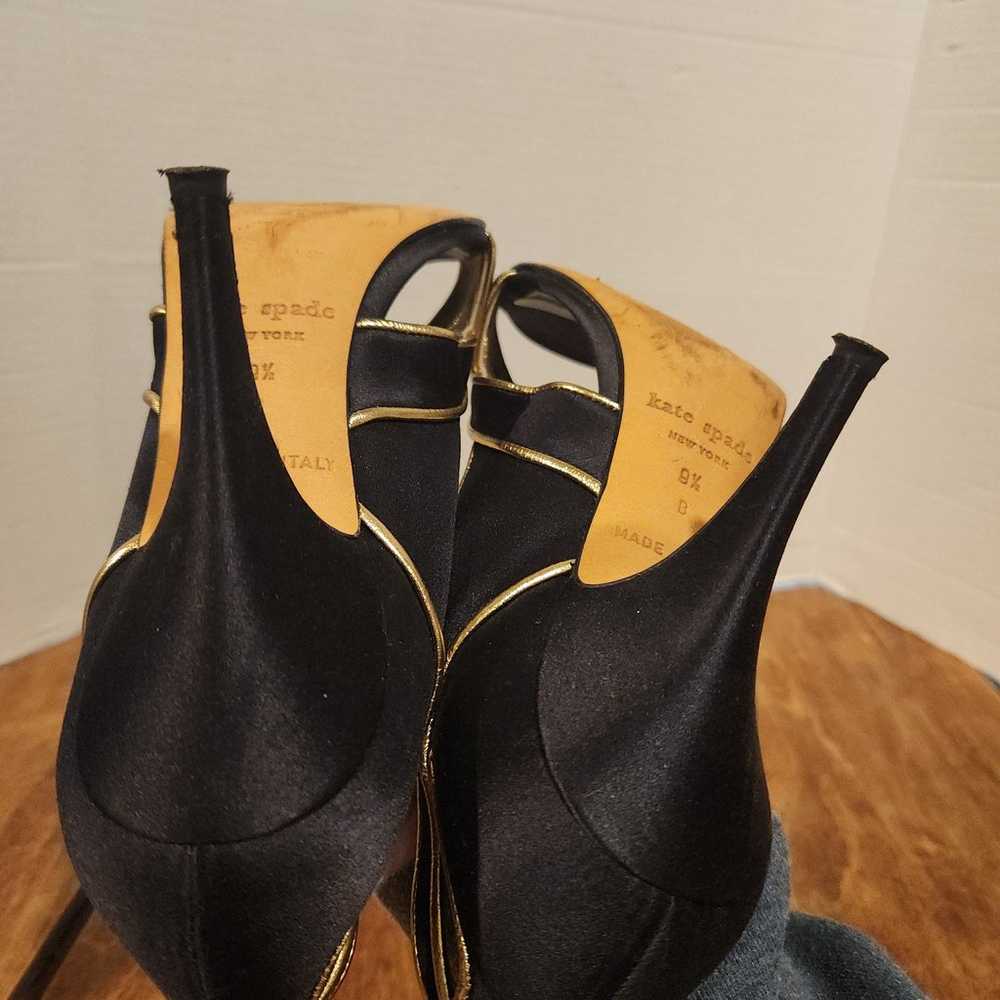 Kate Spade Black and Gold Heels - image 4