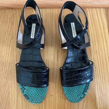 Dries Van Noten croc sandals 37.5