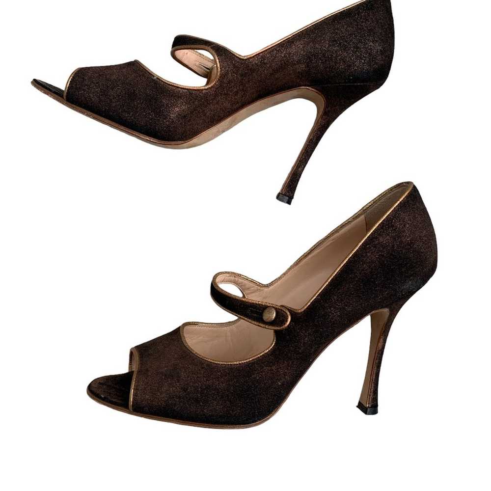 Manolo Blahnik Peep Toe heels sz 9.5 - image 1