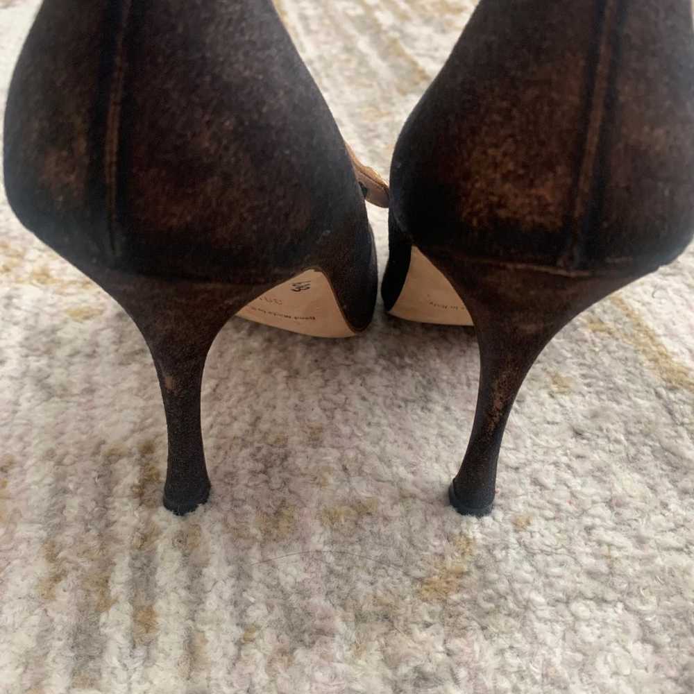 Manolo Blahnik Peep Toe heels sz 9.5 - image 5