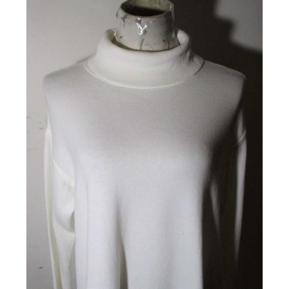 Vintage Women's DG2 White Long Sleeve Contrast Tu… - image 2