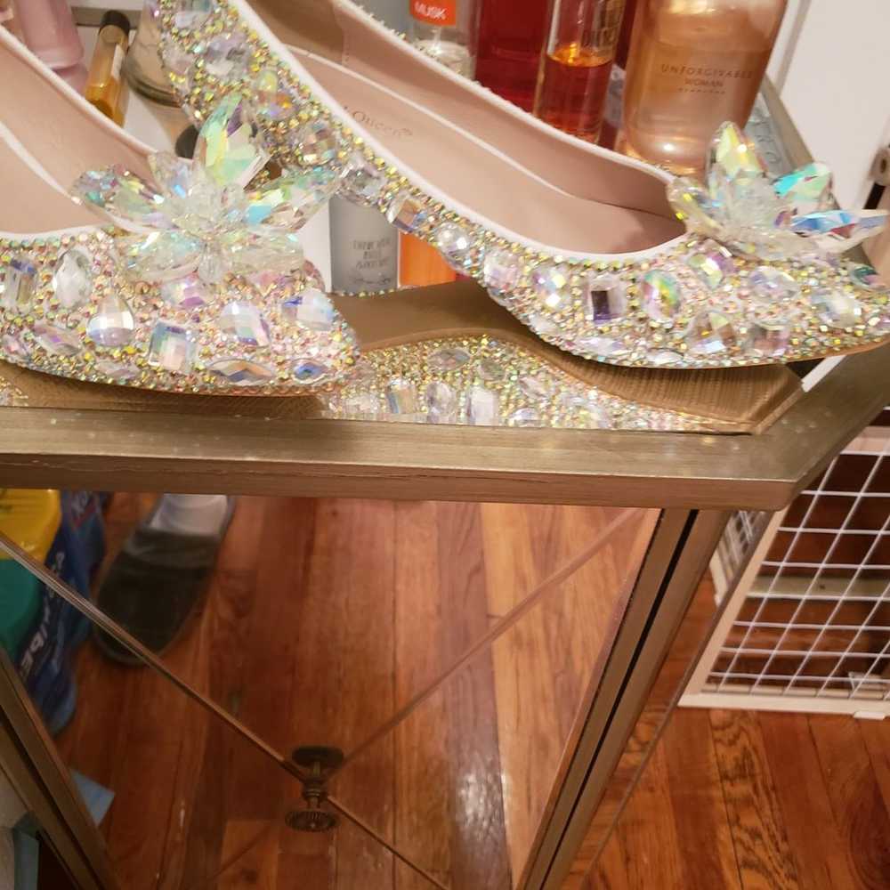 Clear Crystal Rhinestones Shoes - image 2