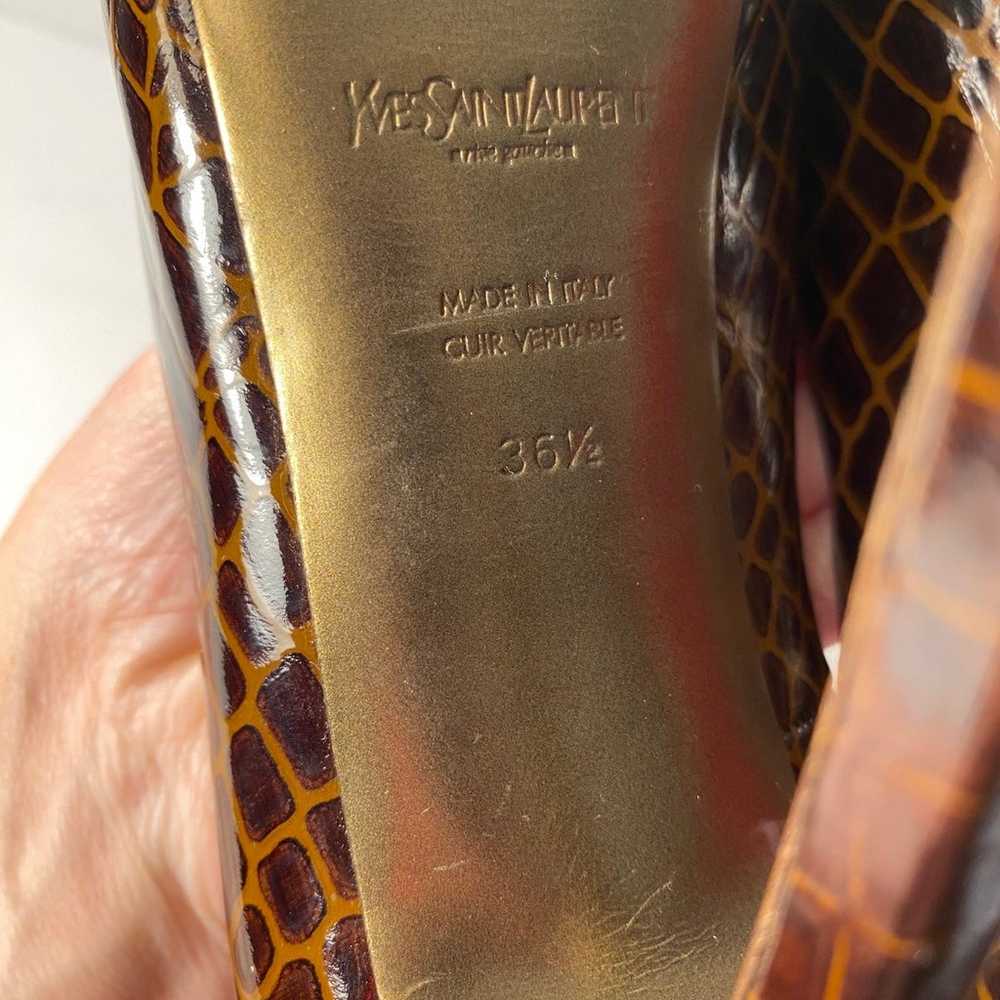 YSL Yves Saint Laurent tribtoo patent pumps heels… - image 10
