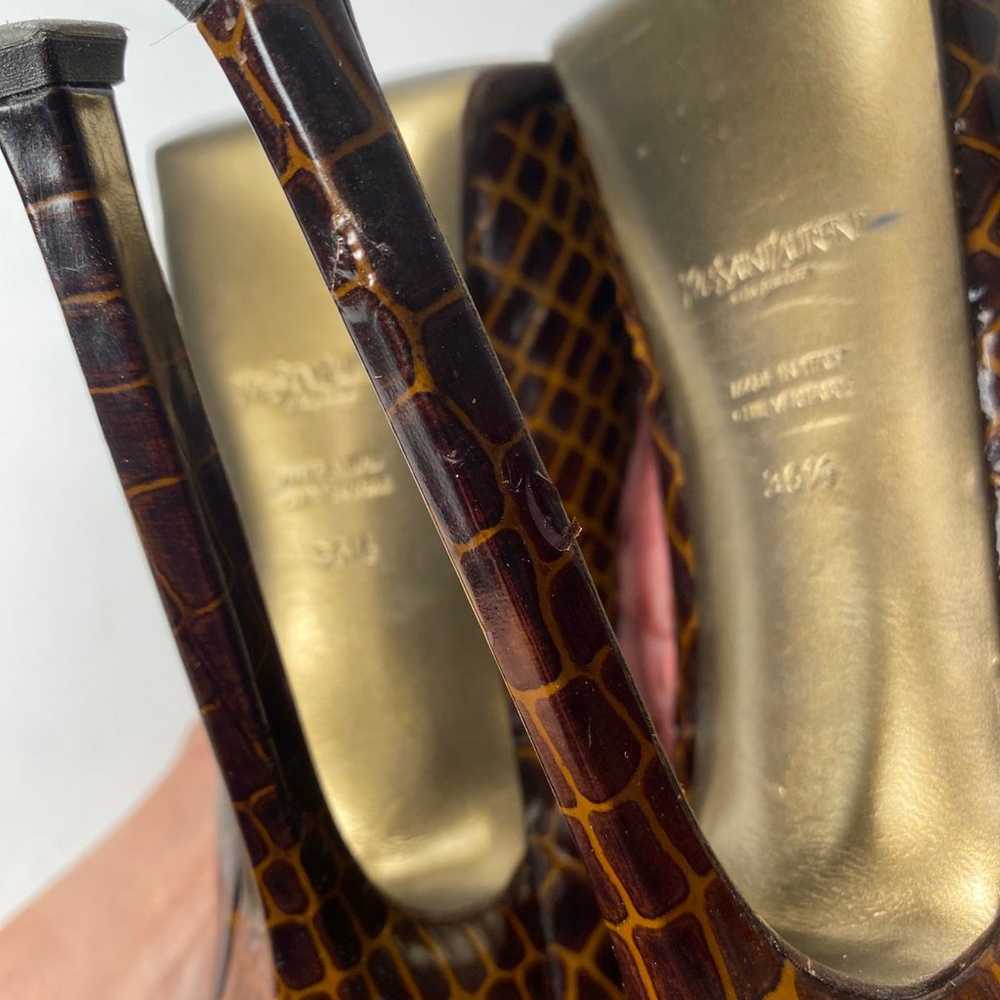 YSL Yves Saint Laurent tribtoo patent pumps heels… - image 11
