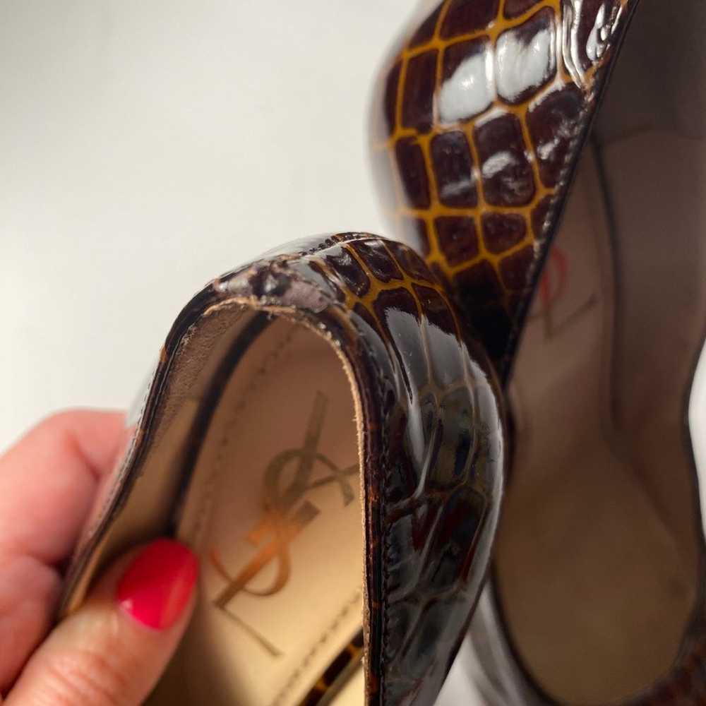 YSL Yves Saint Laurent tribtoo patent pumps heels… - image 12