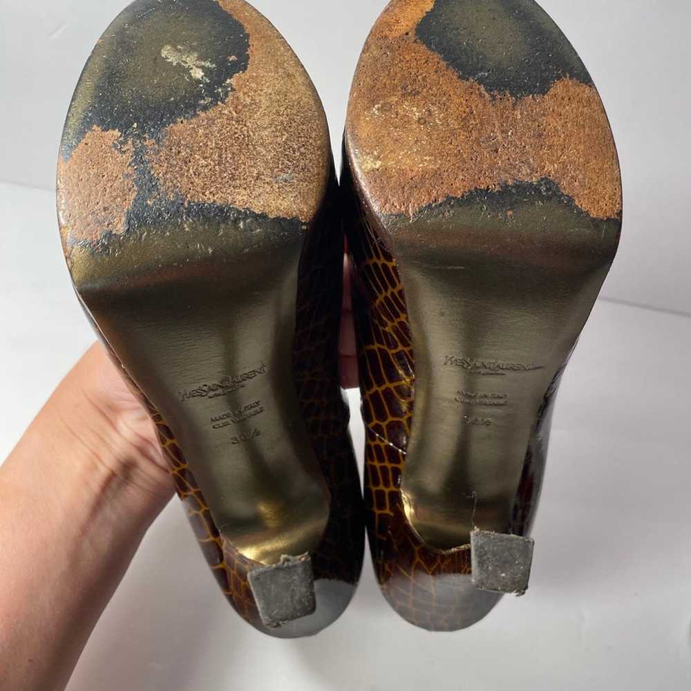 YSL Yves Saint Laurent tribtoo patent pumps heels… - image 9