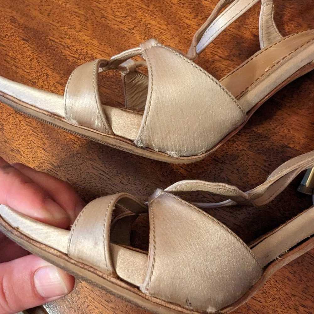 MIU MIU slingback satin crystal stiletto sandal h… - image 10
