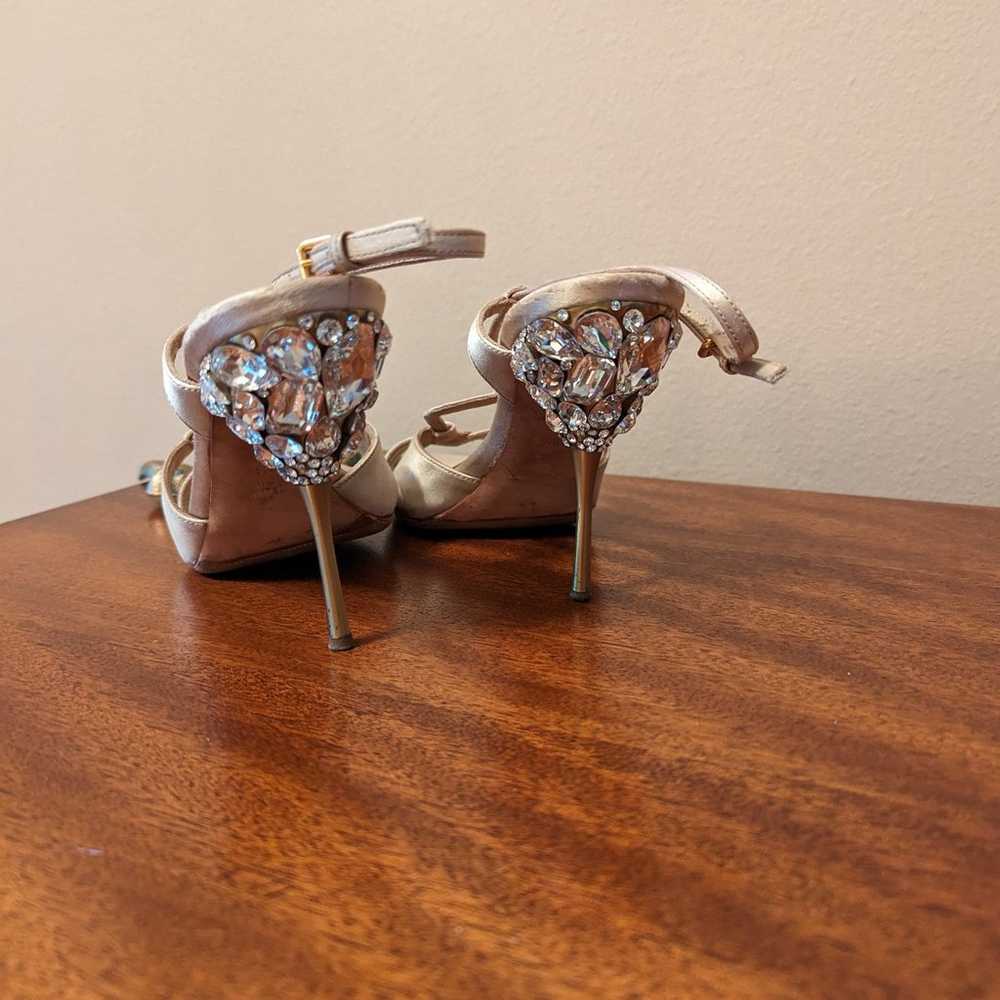 MIU MIU slingback satin crystal stiletto sandal h… - image 6