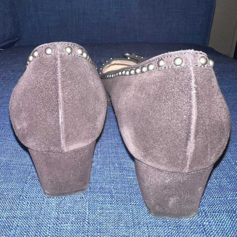 Prada Black Suede Studded Shoe - image 2