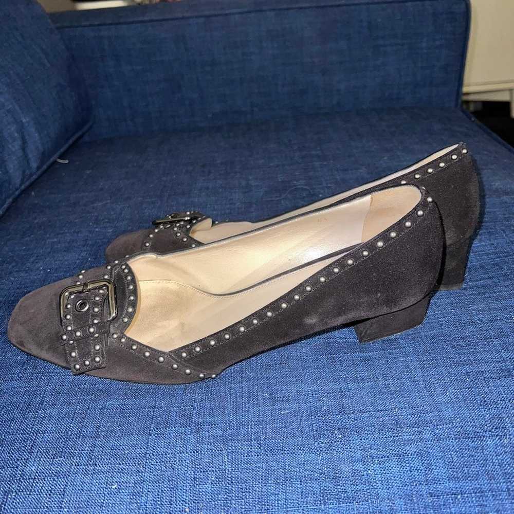 Prada Black Suede Studded Shoe - image 3