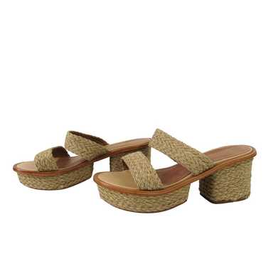 Raye Women's Caba Natural Braided Platform Heels S