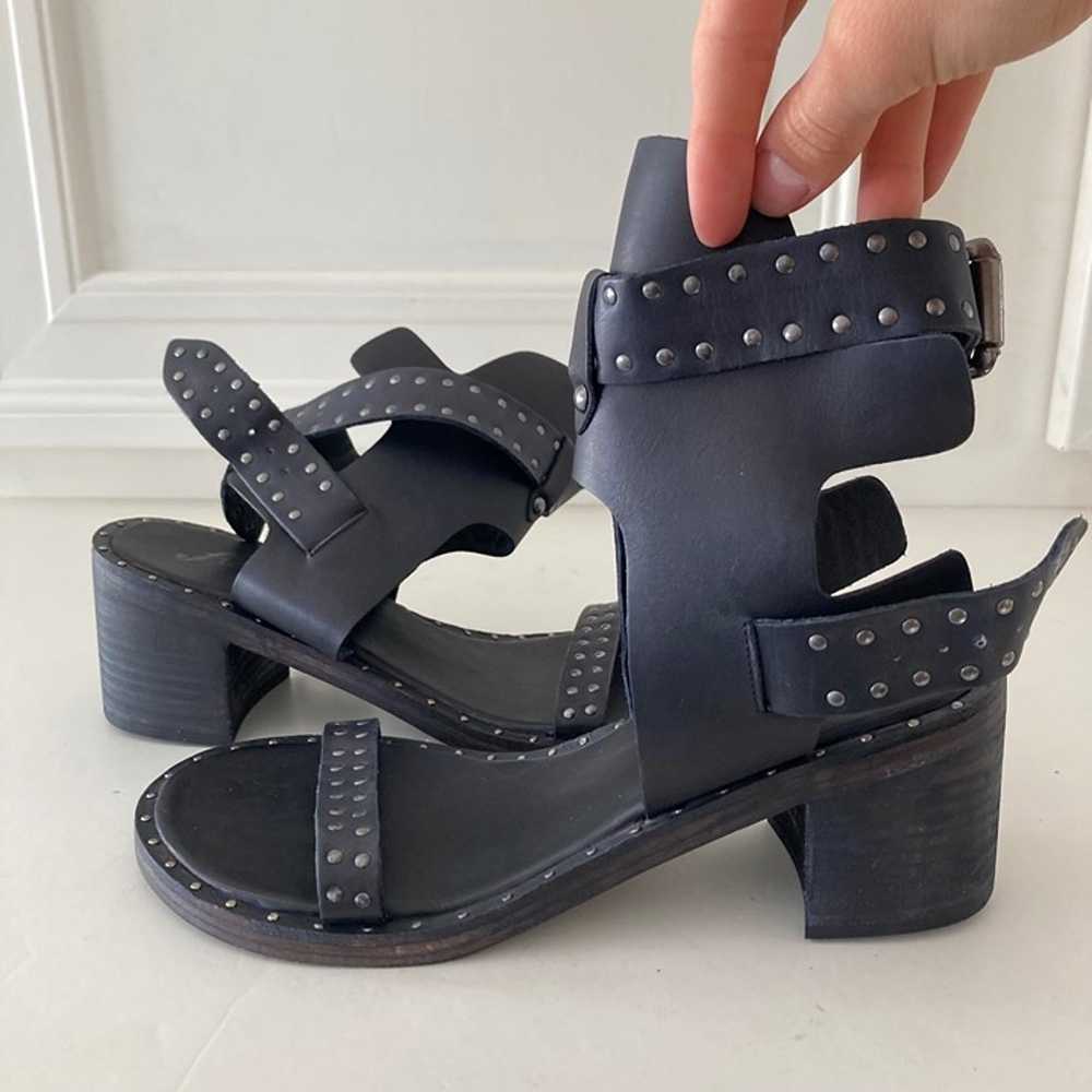 NWOT Free People Happiness Heeled Black Studded H… - image 1