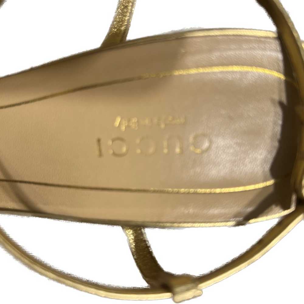 GUCCI Leather T-Strap Sandals - image 2