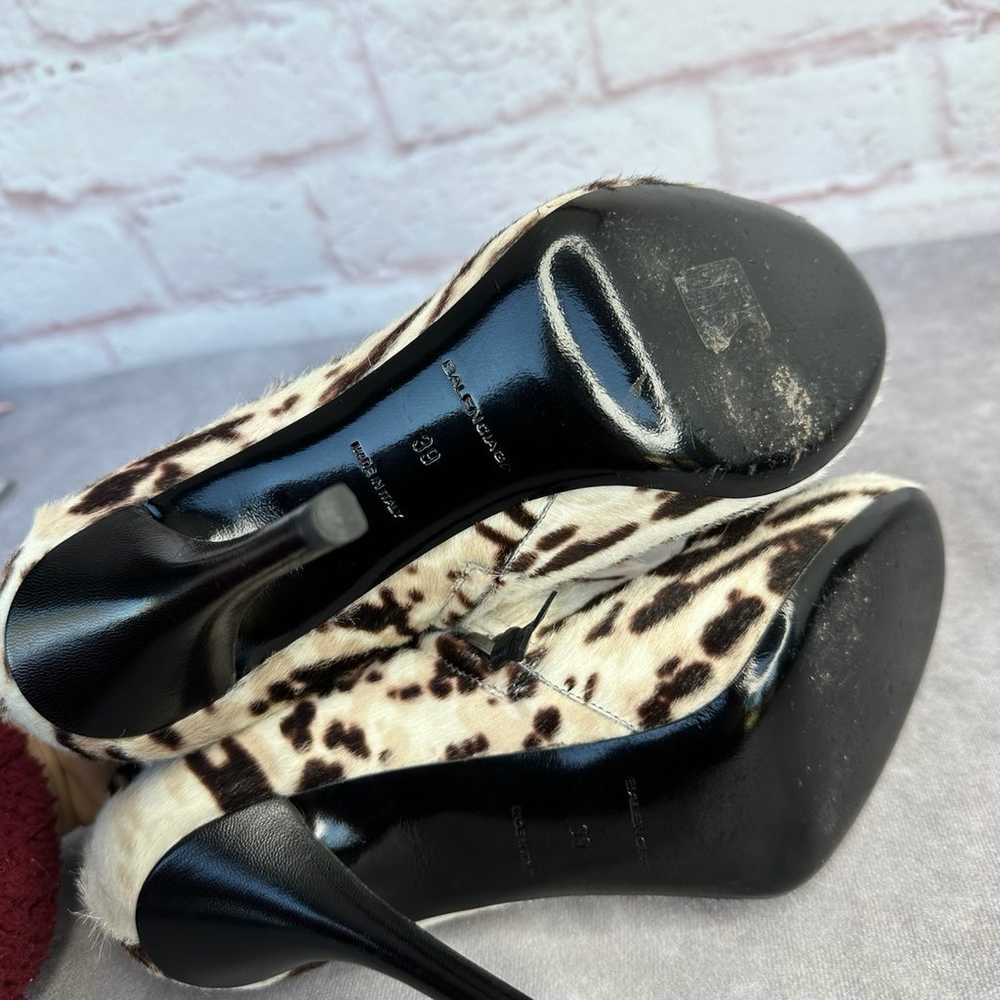 Authentic Balenciaga Paris Ponyhair Zip Calf Boot… - image 6