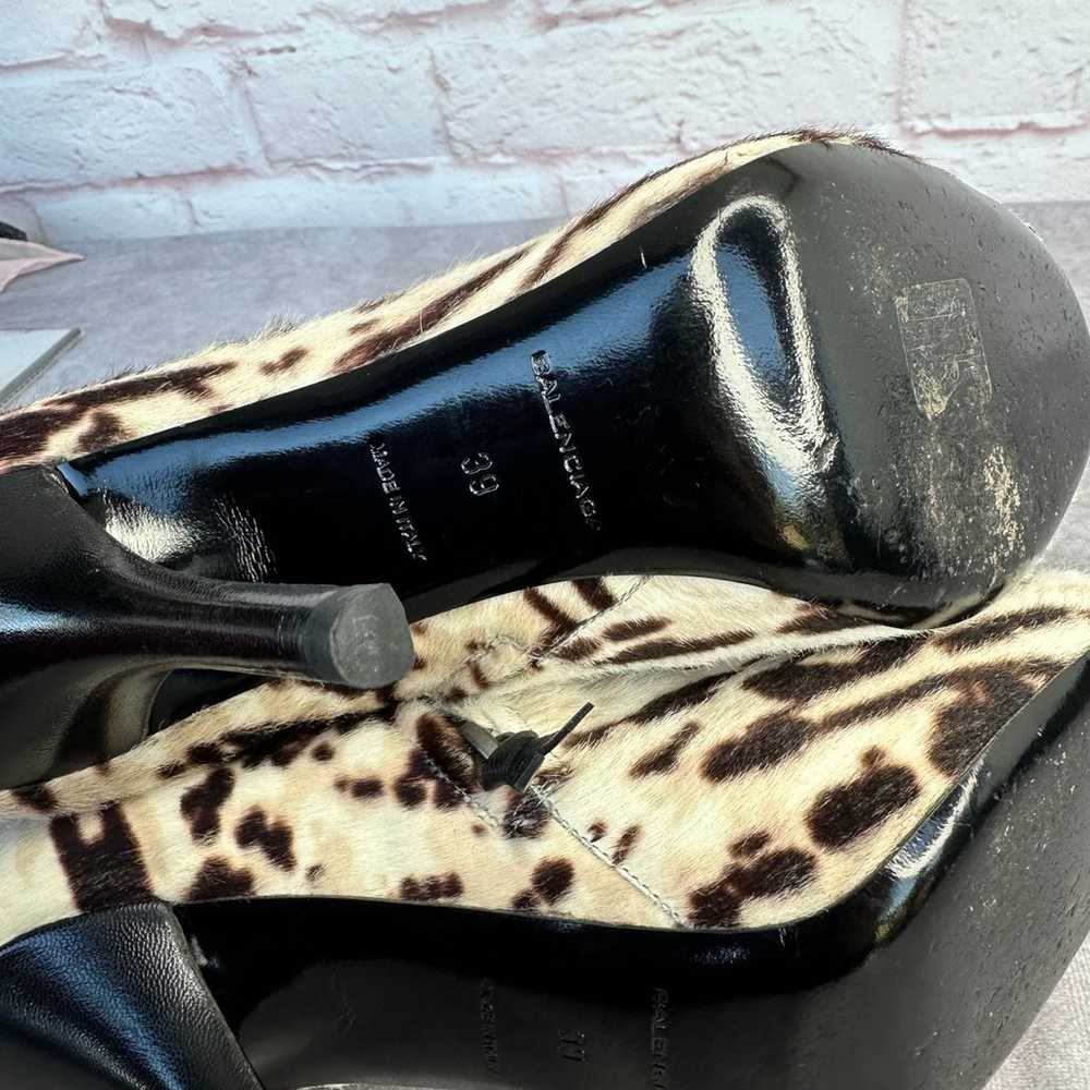 Authentic Balenciaga Paris Ponyhair Zip Calf Boot… - image 8