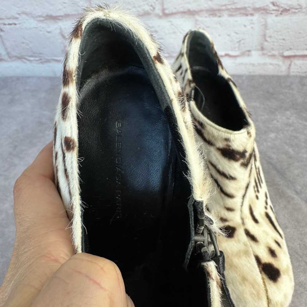 Authentic Balenciaga Paris Ponyhair Zip Calf Boot… - image 9