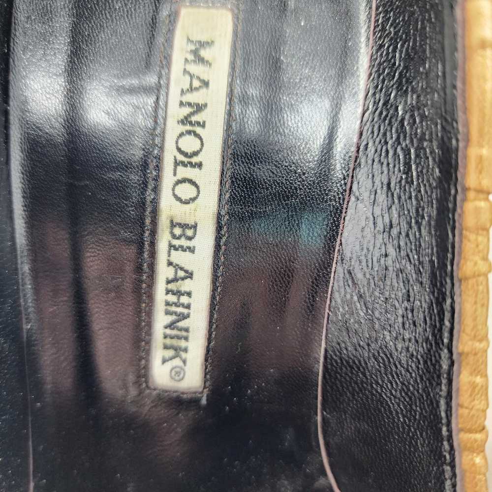 Manolo Blahnik Brown Leather Pumps 38 - image 4