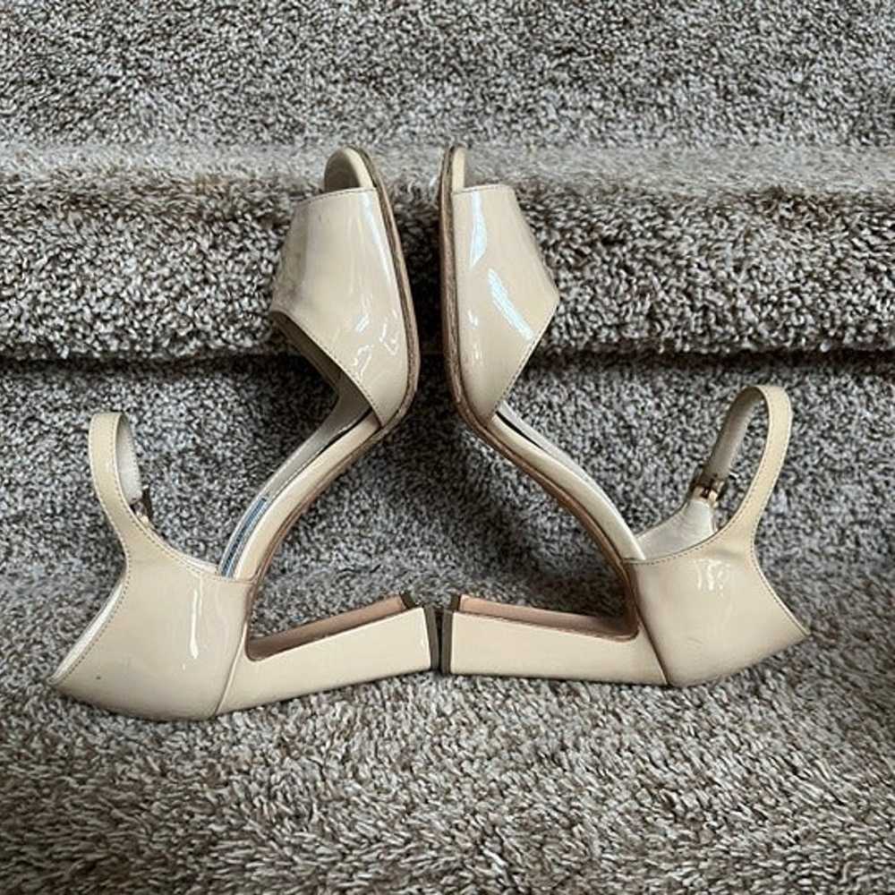 Prada Women's Cream Patent Leather Strap Shoes. - image 8