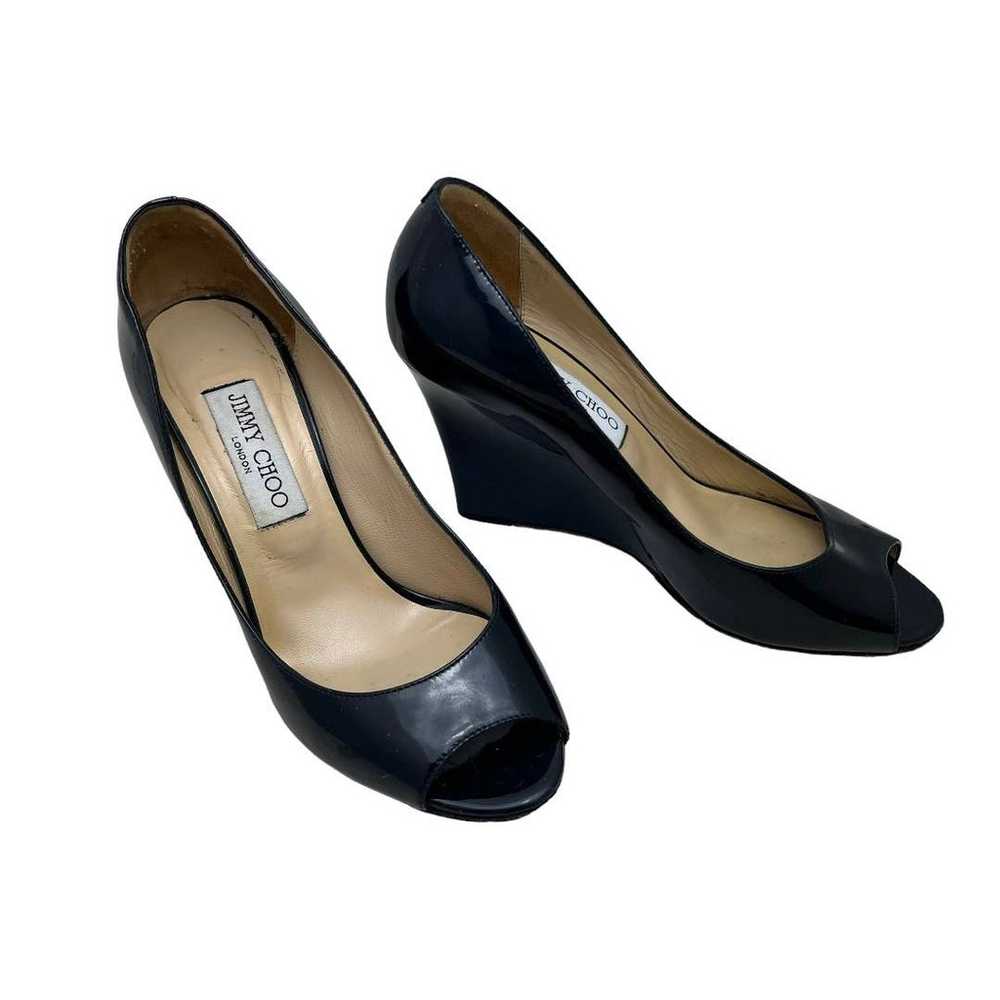 navy wedge heels