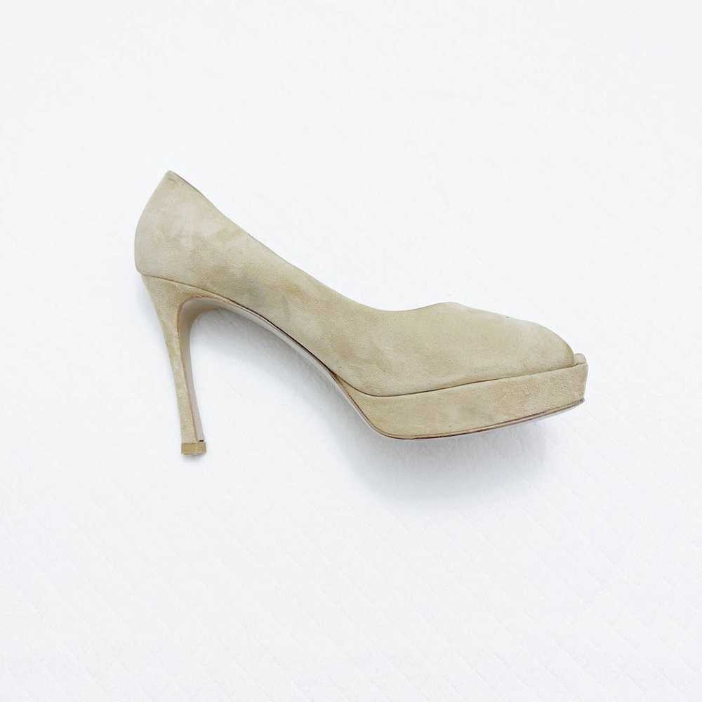 YSL Suede Leather Open Peep Toe Heels SZ40 - image 2