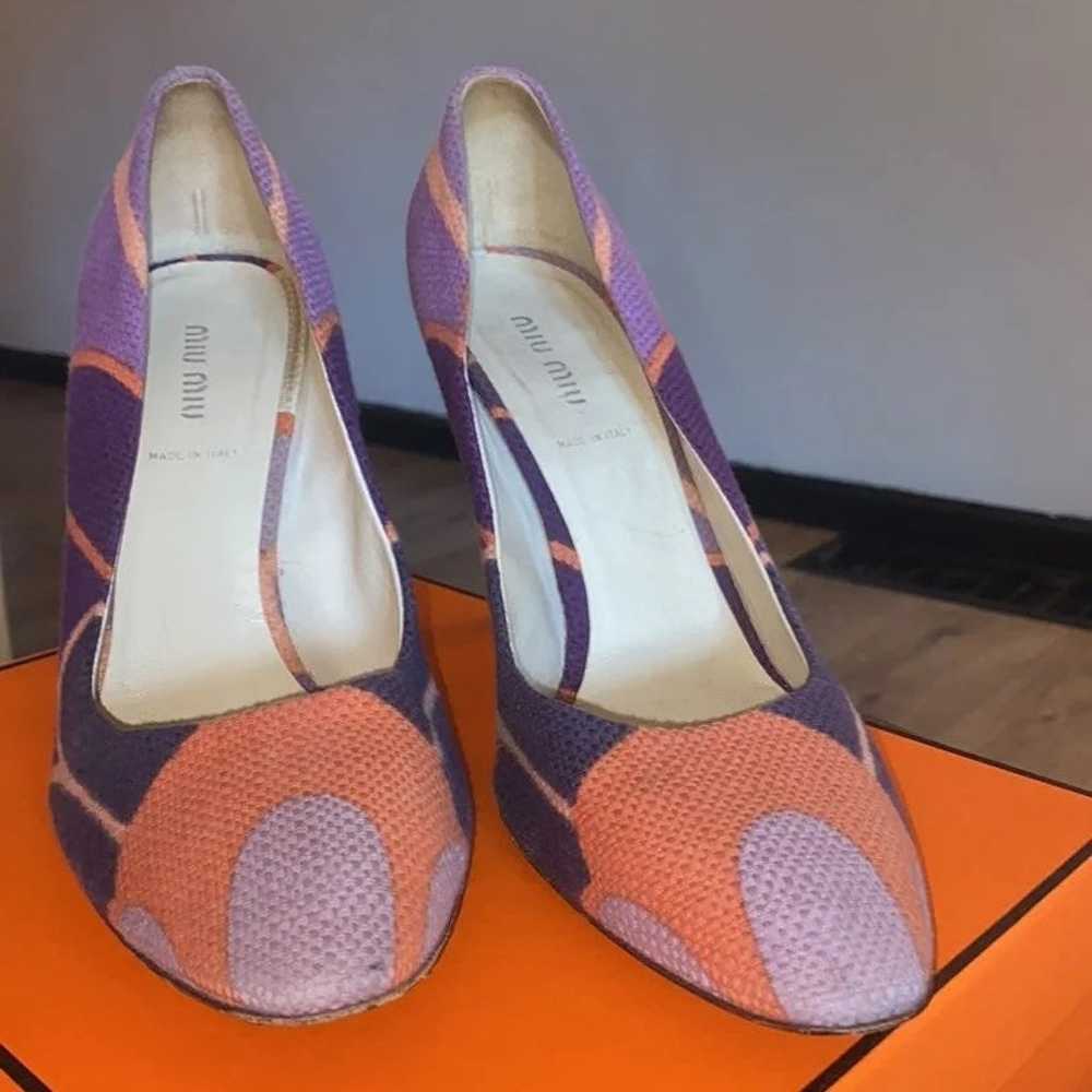 Miu Miu Heels Pumps Purple Orange (EU 41 / US 10)… - image 2