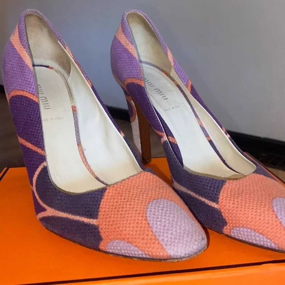 Miu Miu Heels Pumps Purple Orange (EU 41 / US 10)… - image 6