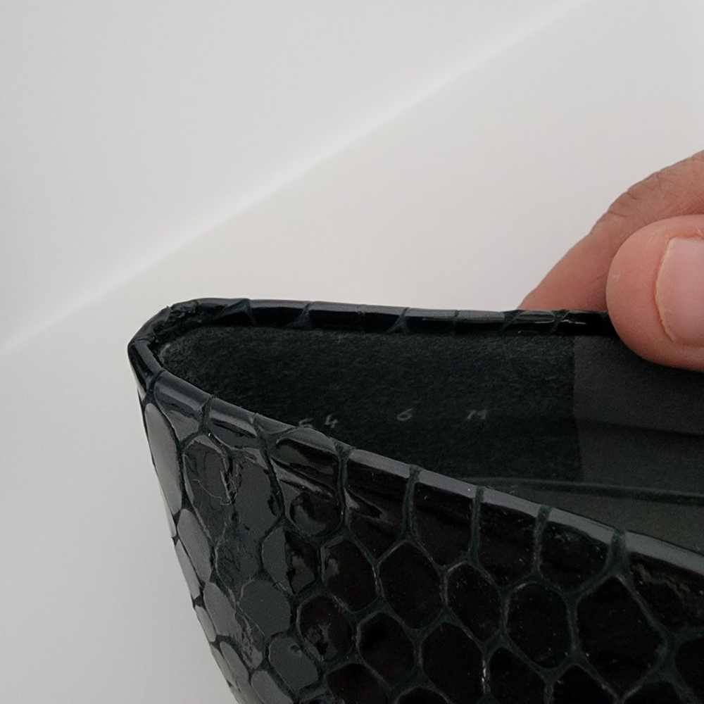 Stuart Weitzman Black Snake Print Leather Pumps S… - image 6