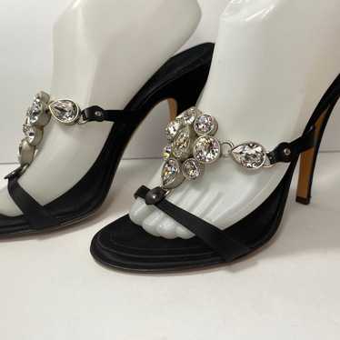 giuseppe zanotti sandals heels satin Cristal rhine