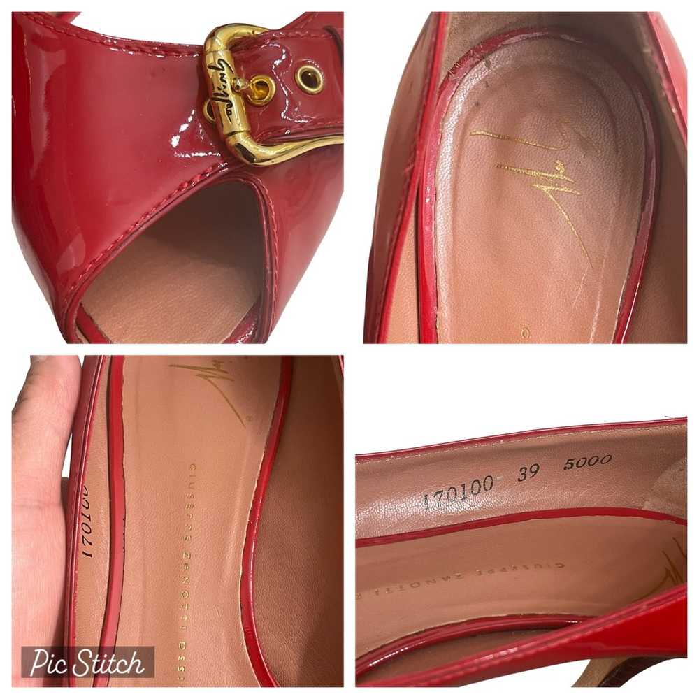 GIUSEPPE ZANOTTI Patent Leather red/gold Pumps si… - image 11