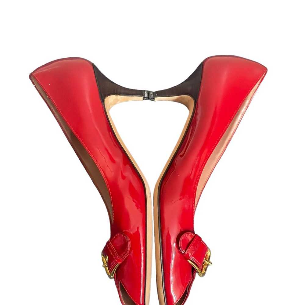 GIUSEPPE ZANOTTI Patent Leather red/gold Pumps si… - image 9