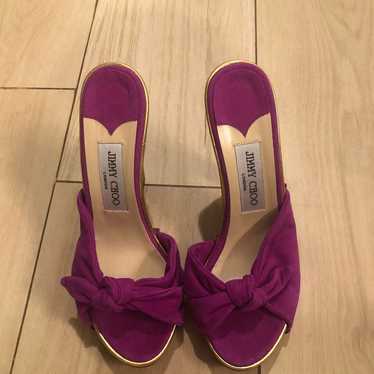 Jimmy Choo sandals - purple suede - image 1